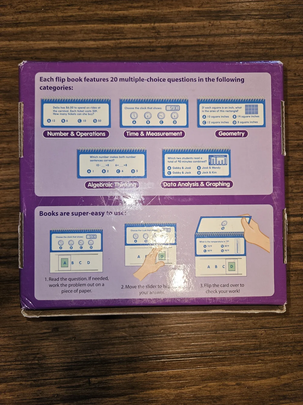 Lakeshore Solve and Slide Math Practice Books - Purple